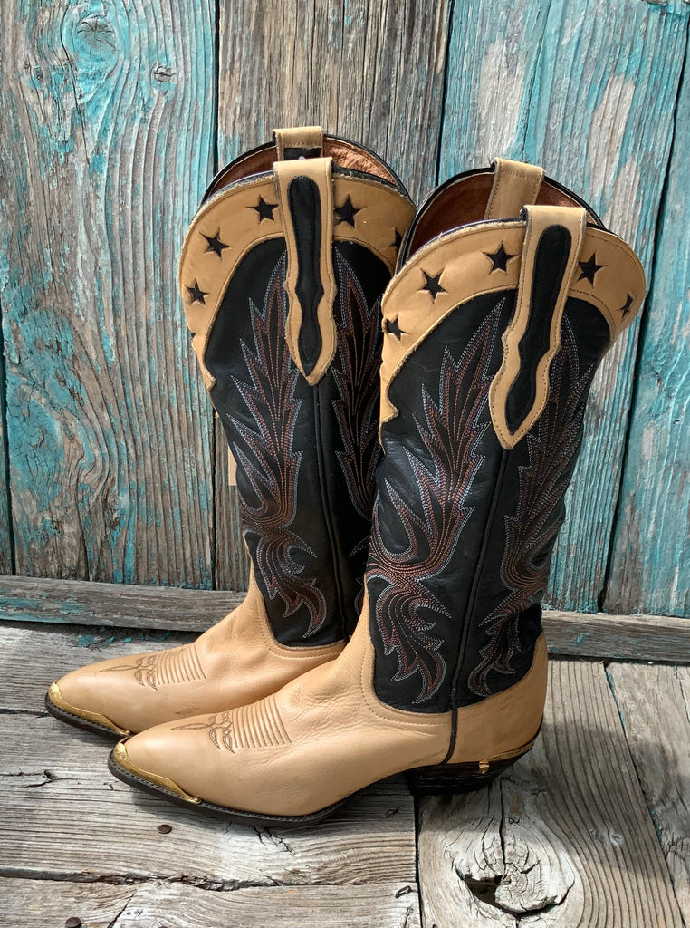 Vintage Mahan 2 Tone Boots with Stars 6.5M Vintage Mahan 2 Tone Boots with Stars 6.5M