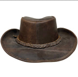 Back Woods Leather Outback Hat