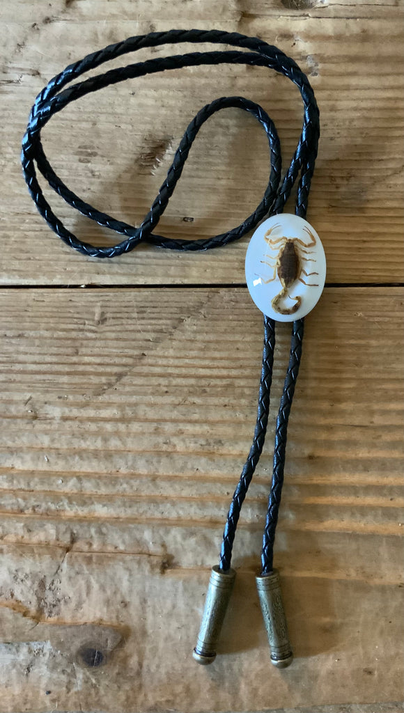 Scorpion in Resin Bolo Tie