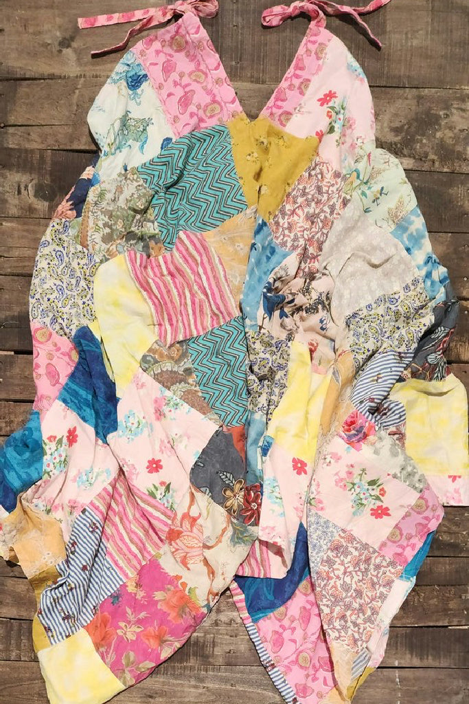 Kantha Sunrise Patchwork Jumpsuit Overalls Kantha Sunrise Patchwork Jumpsuit Overalls