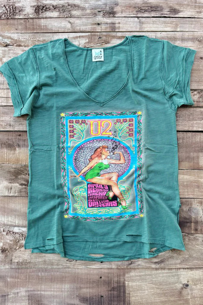 U2 Band Turquoise Tee U2 Band Turquoise Tee