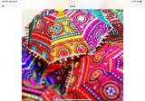 Mirrored Mixed Silk Parasol