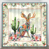 Jeweled Jackalope Shower Curtain