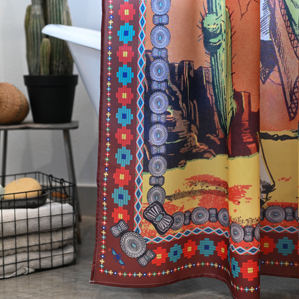 Roy Rogers Ranger Shower Curtain Brown