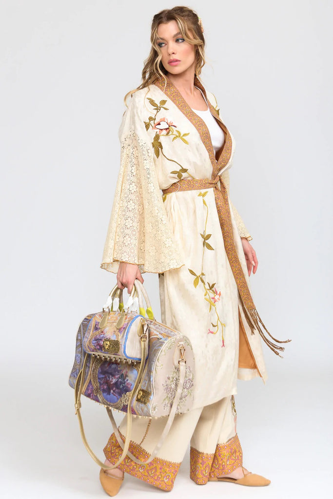 My Beauty Topper Reversible Embroidered Kimono in Two Colors