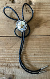 Fancy Tri Color Texas Star Bolo Tie