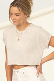 Short Sleeve Raw Hem Boxy Crop 6 Colors!