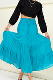 Turquoise Maxi Skirt