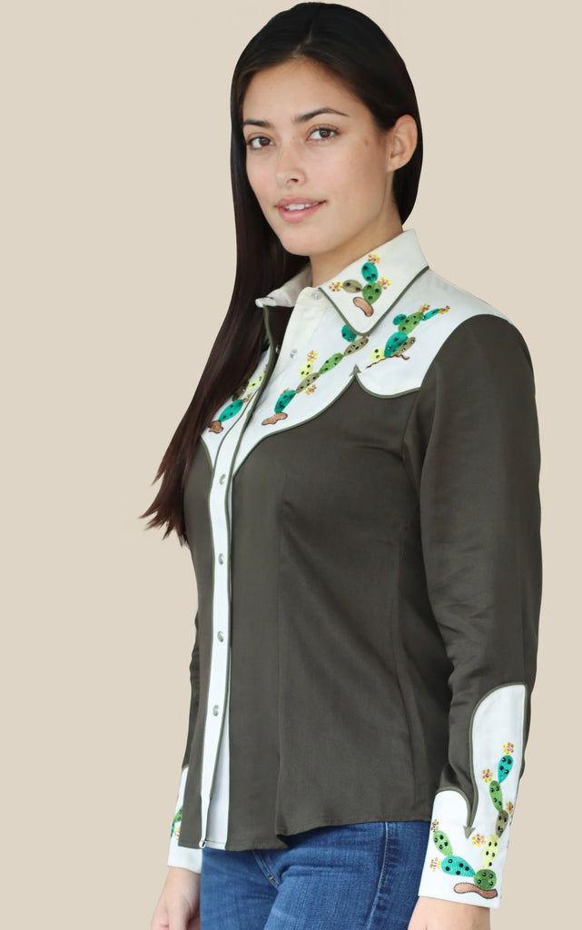San Jose Cactus Pearl Snap Shirt
