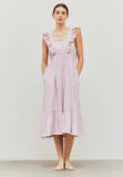 Ruffle Shoulder Empire Waist Dress