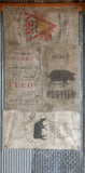 Make-Do Feed Sack Wall Hanging Window Covers