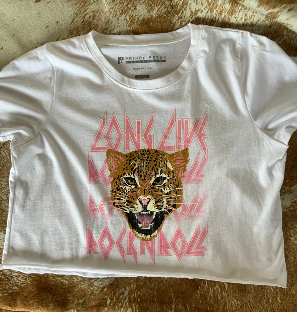 Long Live Rock and Roll Crop T-Shirt