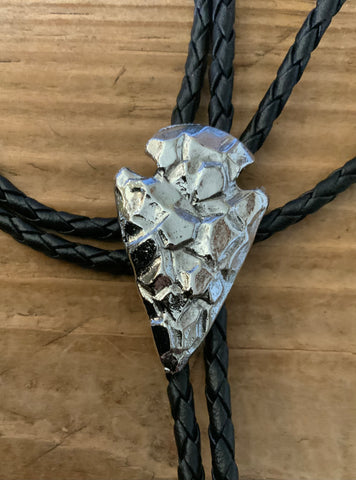 Hammered Arrowhead Bolo Tie