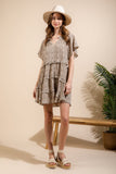 Ivory Leopard Mini Dress