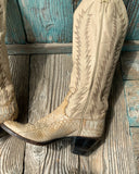 Vintage Tall Mahan Python Ivory Boots 6.5M