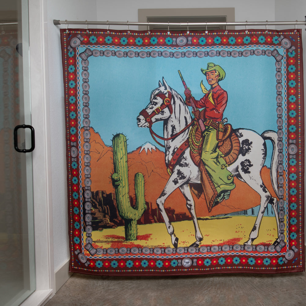 Roy Rogers Ranger Shower Curtain Brown