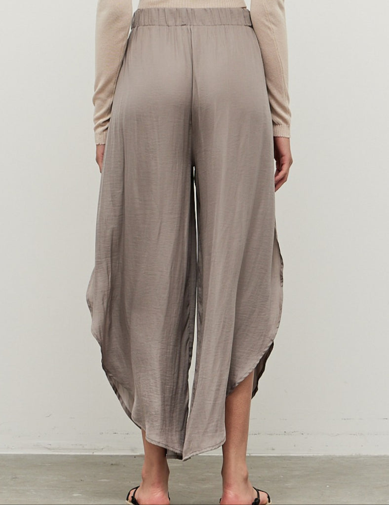 Flowy Satin Split Side Pants