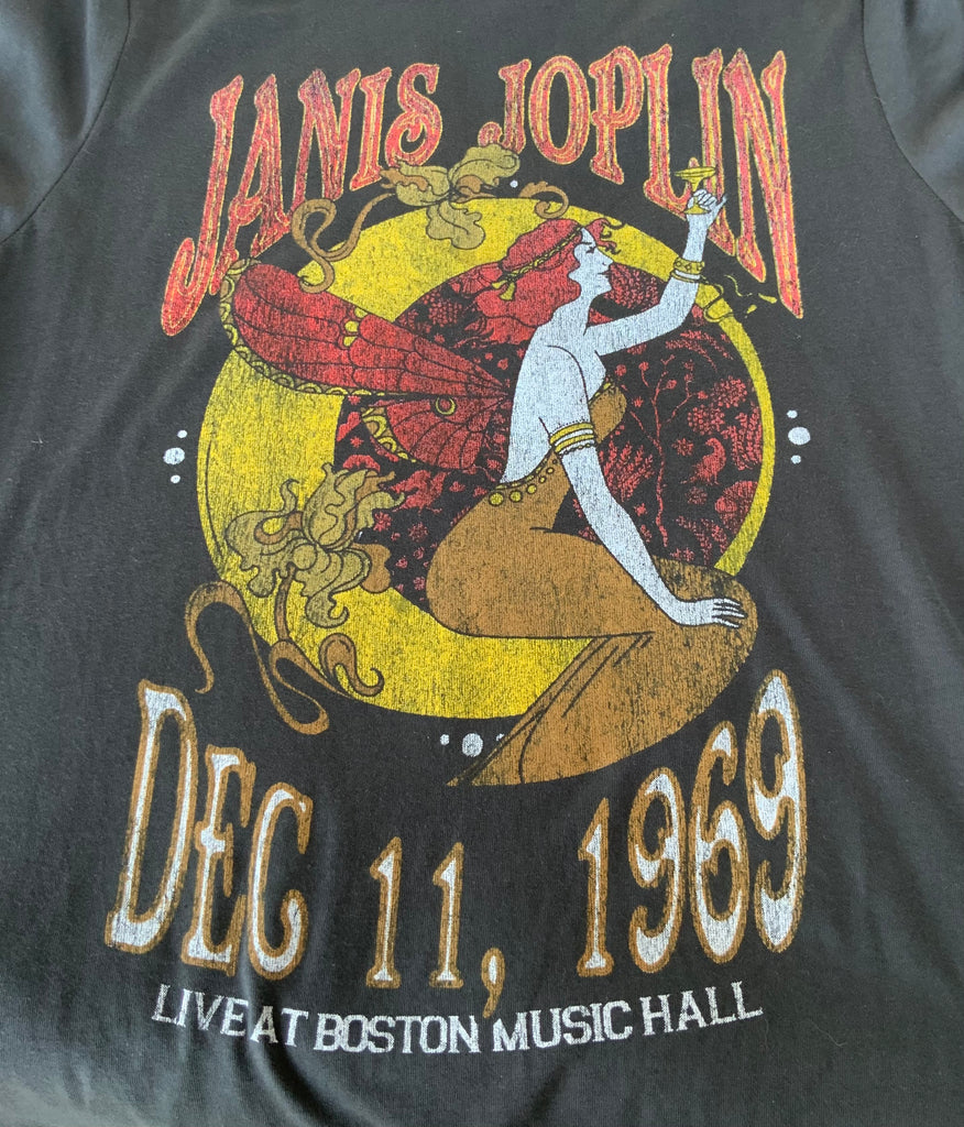 Janis Joplin Vintage Wash Fairies Tee Janis Joplin Vintage Wash Fairies Tee