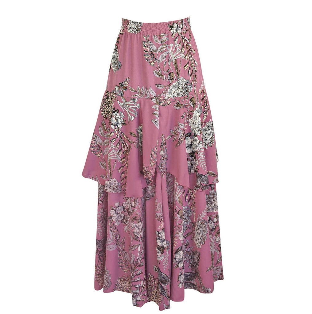 Lilac Fleur Tiered Seraphim Skirt Lilac Fleur Tiered Seraphim Skirt
