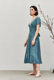 Tie Dye Turquoise Midi Dress