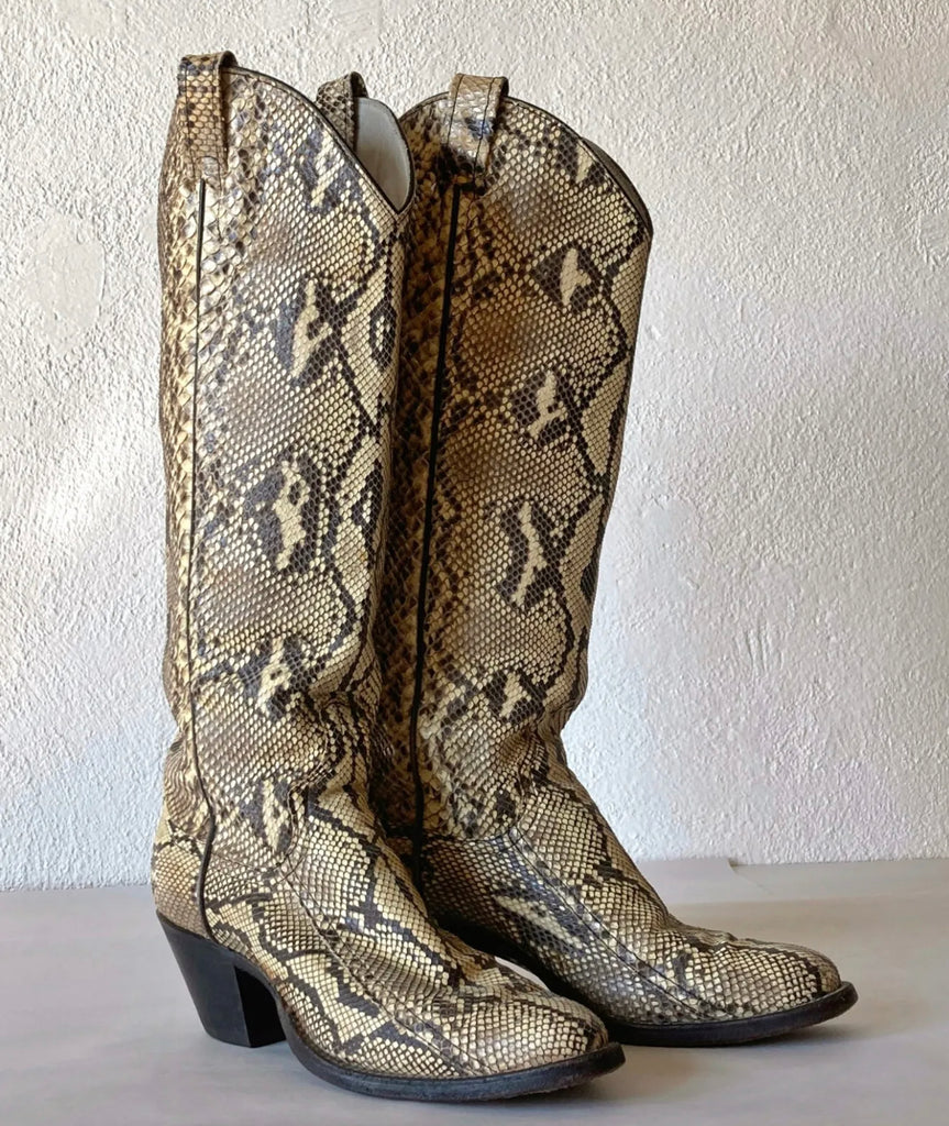 Full Python Vintage Boots 6N Amazing! Full Python Vintage Boots 6N Amazing!