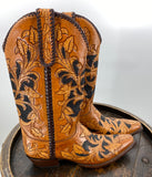 Hand Tooled Inlay Men's Boots 10.5D