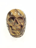 Tiger's Eye Skull Ring