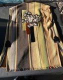 Vintage Over Dyed Custom Vest with Milagros and Patchwork