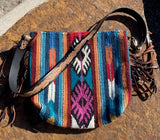 Large Serape Crossbody Bag with Fringe