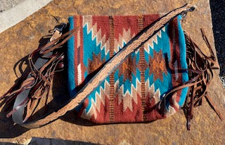 Large Serape Crossbody Bag with Fringe