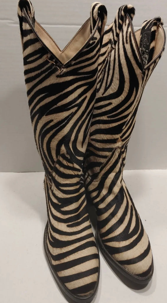 Vintage Zebra Hair On Boots 6.5 New! Vintage Zebra Hair On Boots 6.5 New!