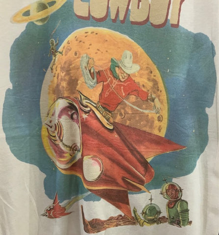 Space Cowboy Tee Shirt Vintage Theme