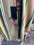 Vintage Serape Coat with Velvet Patching Greens