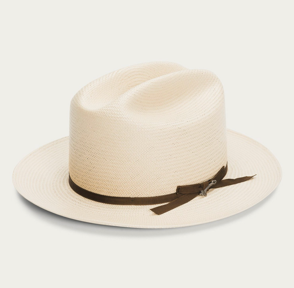 Stetson Open Road Straw Hat - Silver Belly Black Band