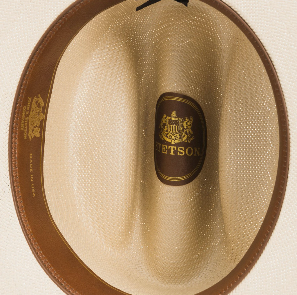 Stetson Open Road Straw Hat - Silver Belly Black Band