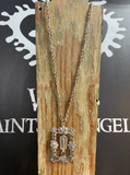 Resurrection Mary Pendant-Bright Silver-Black Diamond