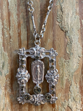 Resurrection Mary Pendant-Bright Silver-Black Diamond