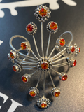 Viv Dame Cuff Bronze-Bright Silver-Fire Opal