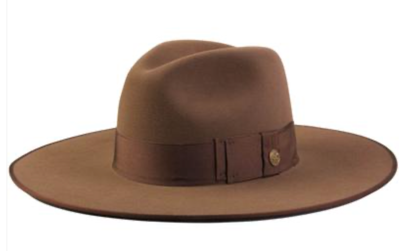 Stetson Tri-City Fur Felt Wide Fedora Hat Cornhill