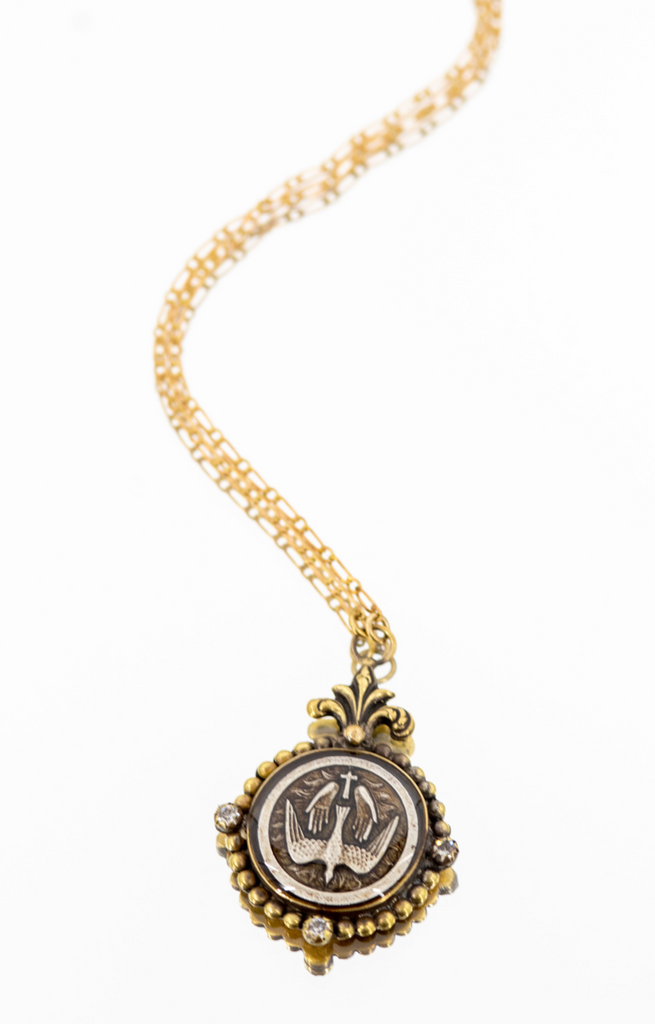 Dove Peace  7" Drop Handmade Unisex Necklace