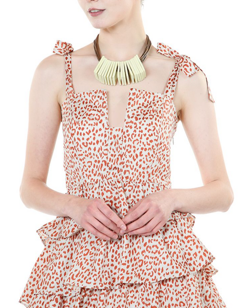 Leopard Ruffle Sleek Sundress
