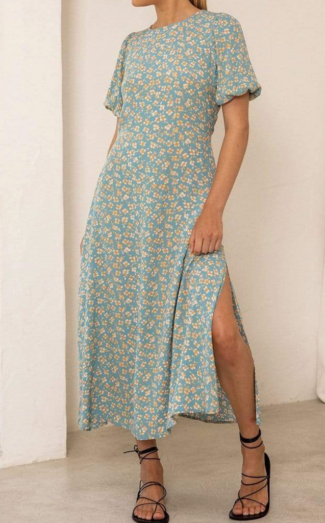 Nell High Neck Midi Dress