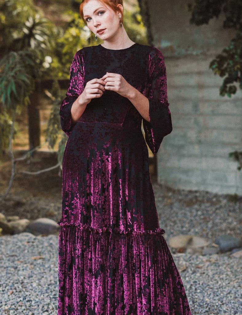 Capulet Burnout Velvet Dress with Slip Capulet Burnout Velvet Dress with Slip