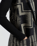 Pendleton HARDING LONG WOOL VEST Black & Grey