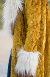 Penny Sunshine Embroidered Faux Fur Maxi Coat