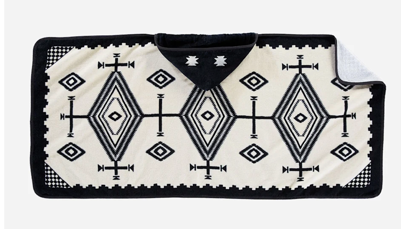 Pendleton Hooded Baby Towel Los Ojoa Black