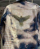 Reversible Distressed Checked Flannel Shirt Stars Phoenix