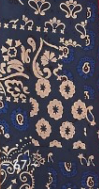 Blue Silk Paisley Bandana Wild Rag
