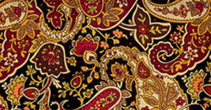 Mustard Burgundy Silk Paisley Bandana Wild Rag