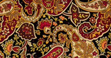 Mustard Burgundy Silk Paisley Bandana Wild Rag